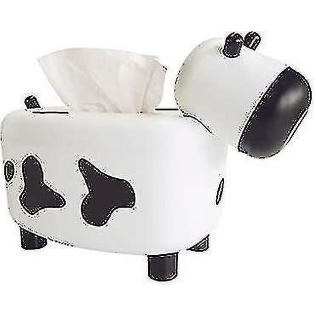 Nuevos bonitos soportes para cajas de pañuelos decorativos con forma de vaca con bonito dispensador de palillos divertidos para baño, sala de estar, hogar y oficina