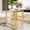 19.9" Round Gold+Transparent Coffee Table, variant on 33.4'' Mid Century Modern Round Coffee Table with Glass Top and Wood-Looking Finish Base,Circle Farmhouse Coffe Table,Unique Center Table for Livinig Room Apartment Small Space,Walnut