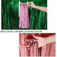 thumbnail image 3 of Metallic Foil Fringe Table Skirt, 108 X 29 inch Tinsel Table Skirt for Baby Showers Wedding Birthday Party(Pink), 3 of 5