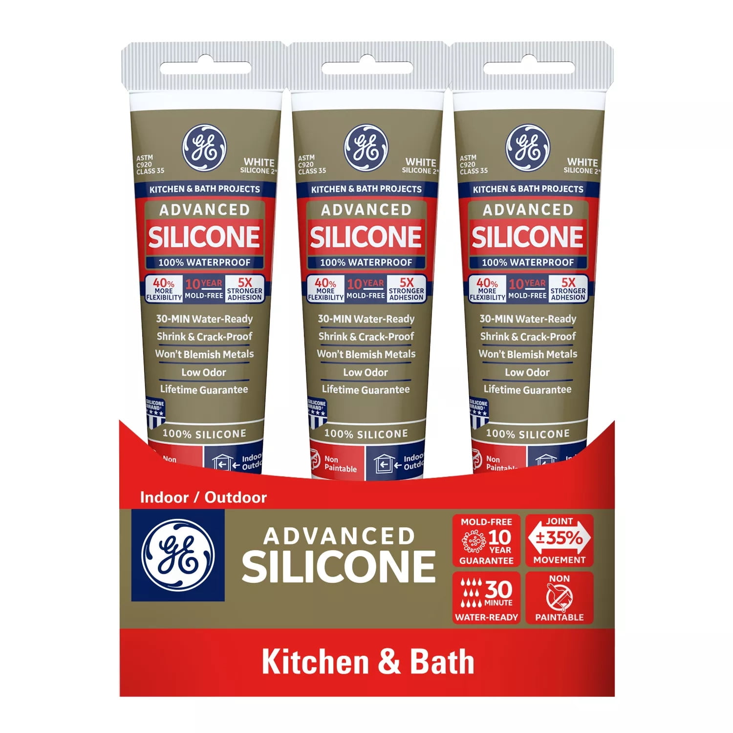 GE Sealants  Advanced Silicone 2<sup>®</sup> Kitchen & Bath Sealant