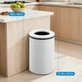 thumbnail image 4 of 40 Liter / 10.6 Gallon Round Trash Can,Large Stainless Steel Open Top Garbage Can with Removable Inner Bucket for for Kitchen, Office, or Bathroom,White, 4 of 5