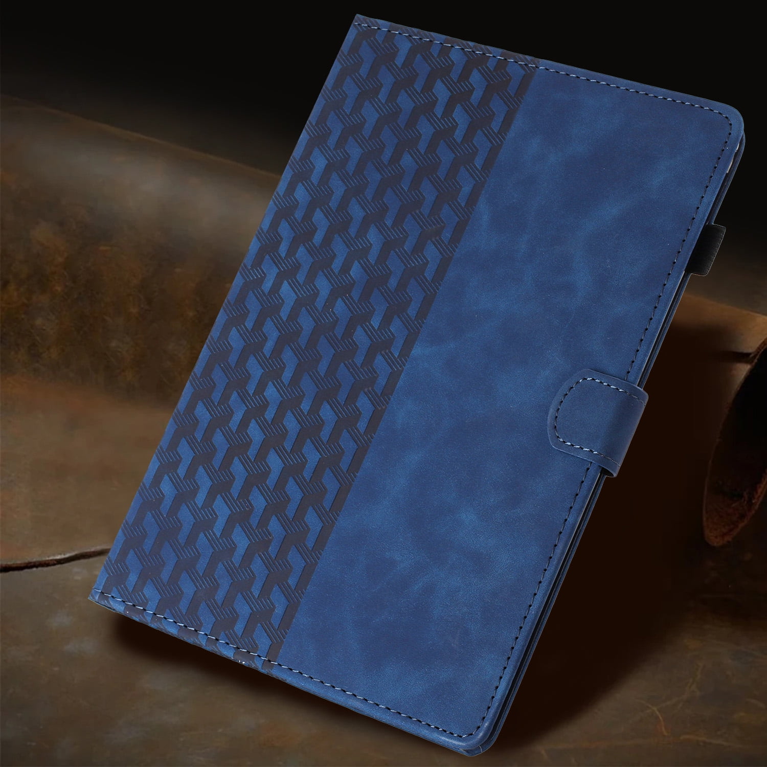 Allytechgroup Slim Case for Apple iPad Pro 11" M4 2024, Premium PU Leather Folio Flip Cover Stand Anti-Scratch Cards Slots Pencil Holder Smart Case Cover Auto Sleep Wake, Blue