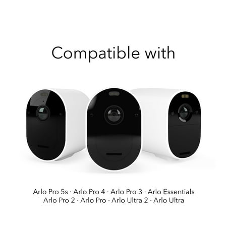 Wasserstein - Indoor/Outdoor Wall Mount for Arlo, Arlo Pro, Arlo Pro 2 (3-Pack) - Black