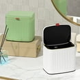 thumbnail image 2 of Kitchen Hanging Trash Can with Lid, 1 gal Stainless Steel Countertop Compost Bin with Inner Bucket for Cabinet Door, Under Sink ( Black ), 2 of 6