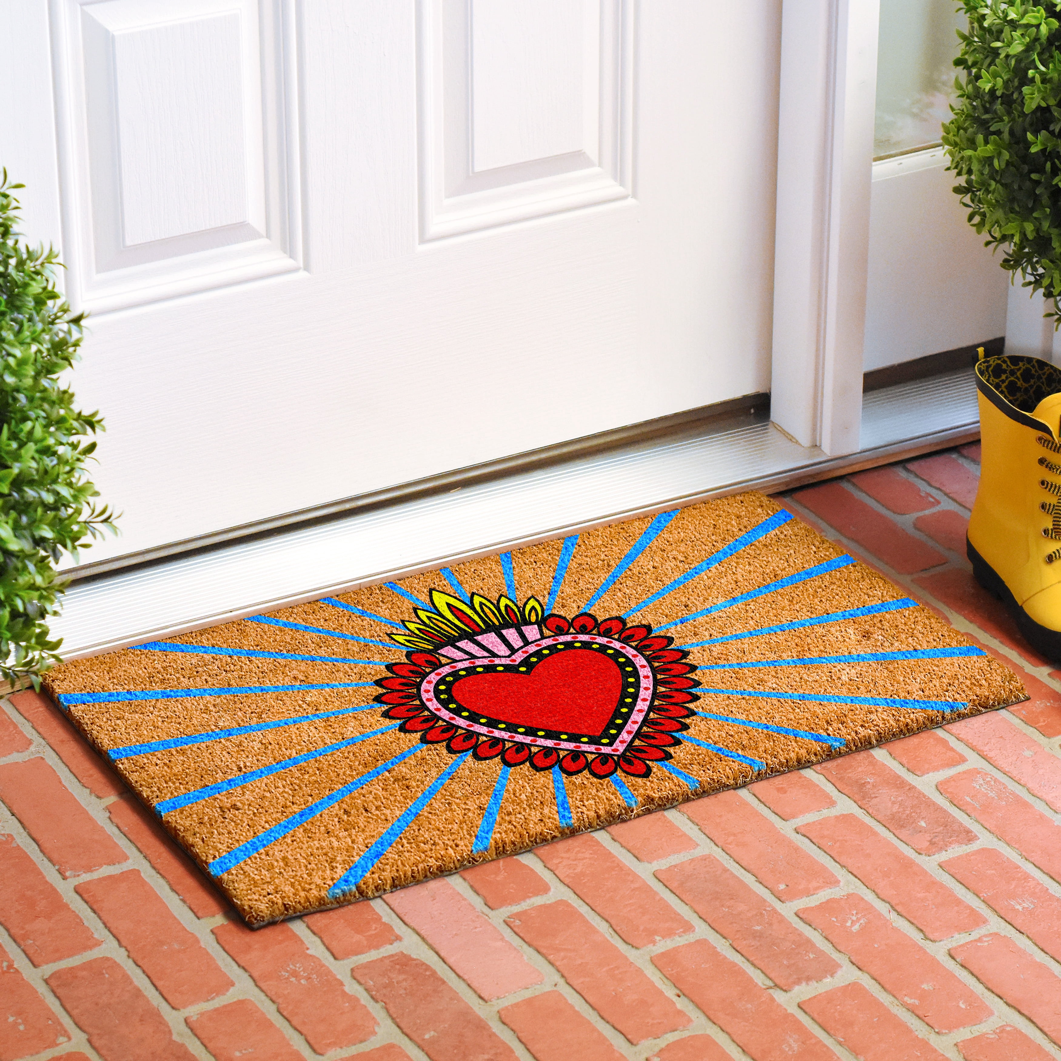 Calloway Mills 111831729 Milagro Heart Doormat 17" x 29"
