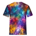 thumbnail image 6 of Penkiiy Galaxy Printed Shirt , Women's Cosmic Star Sky Print Funny Casual Fashion Short Sleeve Tops Blouse S Multicolor, 6 of 6