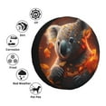 thumbnail image 4 of Naloa Cute Maple Leaf Koala PVC Leather Spare Tire Wheel Cover for Car Truck SUV Camper Trailer Universal Fit many size14 inch, 4 of 6