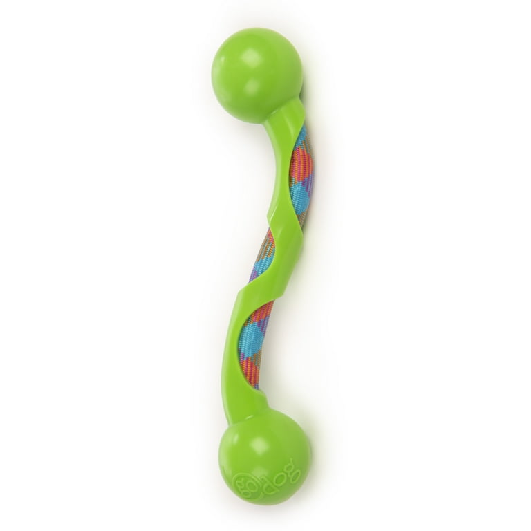 goDog Rope Tek Bone Durable Dog Rope Toy Green Large Walmart