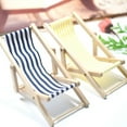 thumbnail image 4 of 1 juego de muebles en miniatura para casa a escala 1/12, modelo de sillón de madera, juego de sillas de playa para niños (azul, 2 sillas de playa y 1 mesa de playa plegable)., 4 of 7