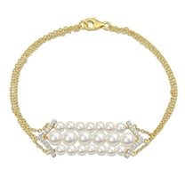 Everly Women's Topaz Yellow Gold Plated Bracelet