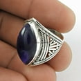 thumbnail image 2 of Solid 925 Sterling Silver, Amethyst Natural Gemstone Ring, Statement Ring, Wedding Ring, February Birthstone, Solitaire Ring, Beautiful Couples Gifts, Valentines Day Gifts For Him (amethyst, 7), 2 of 3