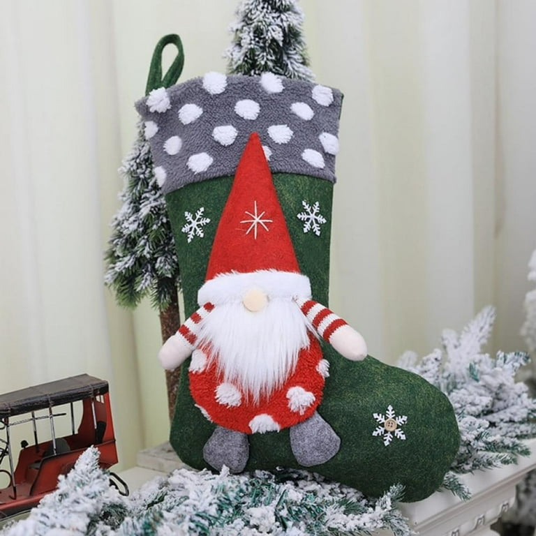 17.71inChristmas Stocking Ornament,Christmas Santa Claus Candy Bag