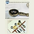 thumbnail image 2 of Wax Sealing Melting Spoon Wooden Handle Copper Silver Spoon Making Wax Seal Gift Envelope Seal Tool, 2 of 8