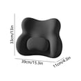 thumbnail image 3 of Hyknon Lumbar Support Pillow, Cute Back Support Cushion, Memory Foam Back Pillow Desk Chair Cushion, Relieves Upper/Lower Back Pain Improved Posture Backrest Support Pad for Office Chair Car, Black, 3 of 7