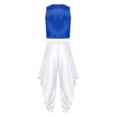 thumbnail image 3 of vastwit Mens Adult Arabian Prince Outfit Street Rat Suit Sleeveless Satiny Vest with Harem Pants Set Royal Blue White XXL, 3 of 6