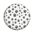 thumbnail image 3 of Spare Tire Cover, cute Dog paw black white Wheel Cover Tire Covers for Trailers Car Truck Camper Universal Tire Covering Fits Diameter 17 inch, 3 of 7