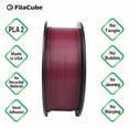 thumbnail image 2 of Maroon (Reddish Purple or Dark Brownish red) 1.75mm PLA 3D Printer Filament 1kg FilaCube PLA 2 Plastic Supplies Pack PMS 7421C 7421 C AggieMaroon Aggie tamu 1kg Made in USA, 2 of 5