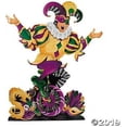 thumbnail image 2 of Fun Express Jester Mardi Gras Cardboard Stand-Up 1 Piece 56 Inch Tall, 2 of 7