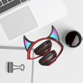 thumbnail image 3 of Auriculares supraaurales Plegables Deportes Universal Con cable Inalámbrico Modo dual de graves profundos Rosa negro, 3 of 6
