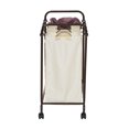 Household Essentials Rolling Quad Sorter Laundry Hamper with Natural