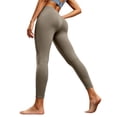 thumbnail image 2 of Women High Waist Stretchy Cropped Yoga Leggings Soft Buttery Solid Color No Seam Tummy Control Workout Capri Pants for Fall Sports Daily Loungewear, 2 of 6