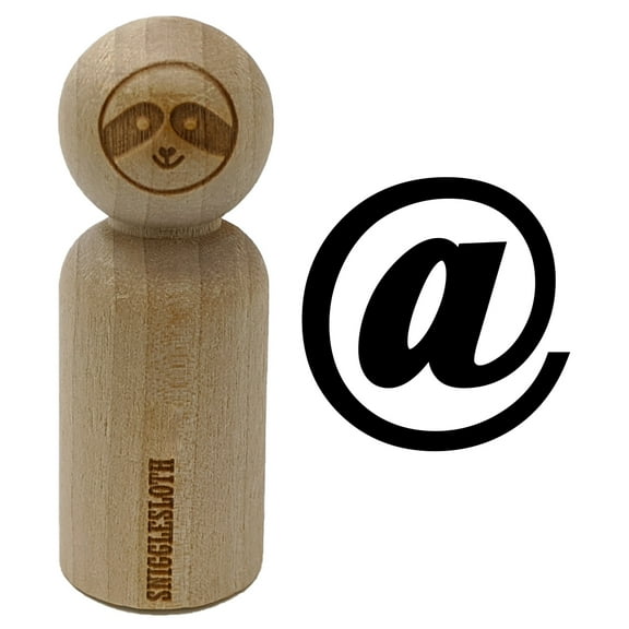 At Email Symbol Rubber Stamp for Scrapbooking Crafting Stamping - Small 3/4 Inch