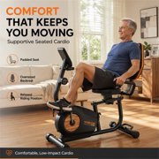 YOSUDA PRO Recumbent Exercise Bike for Home, 350 LB Capacity, 16-Level Magnetic Resistance, Quick-Adjust Seat, Bluetooth App