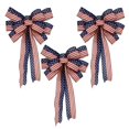 thumbnail image 1 of Bows Patriotic US Flag Patterns Stars Stripes Red White Blue Decor, 1 of 5
