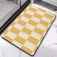 thumbnail image 4 of Luxurious Bathroom Runner Rug - Checkered, Non-Slip Long Bath Mat, 20x32 inches, Water-Absorbent, Soft Microfiber, Machine Washable., 4 of 5