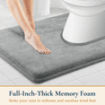 thumbnail image 2 of Alfombra de baño ComfiTime Espuma viscoelástica antideslizante Color gris, 2 of 12
