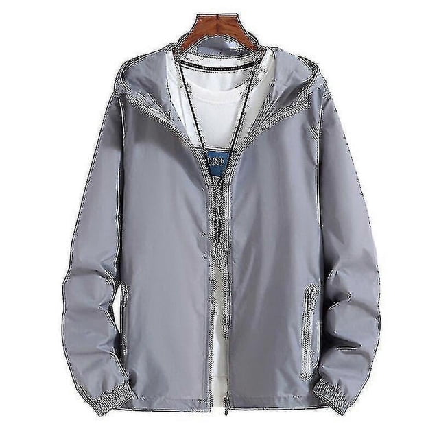 7xl 6xl Plus Size Mens Quick Dry Skin Jackets Coat Sunscreen Waterproof Mens Thin Army Outwear Ultra-light Windbreake Jacket