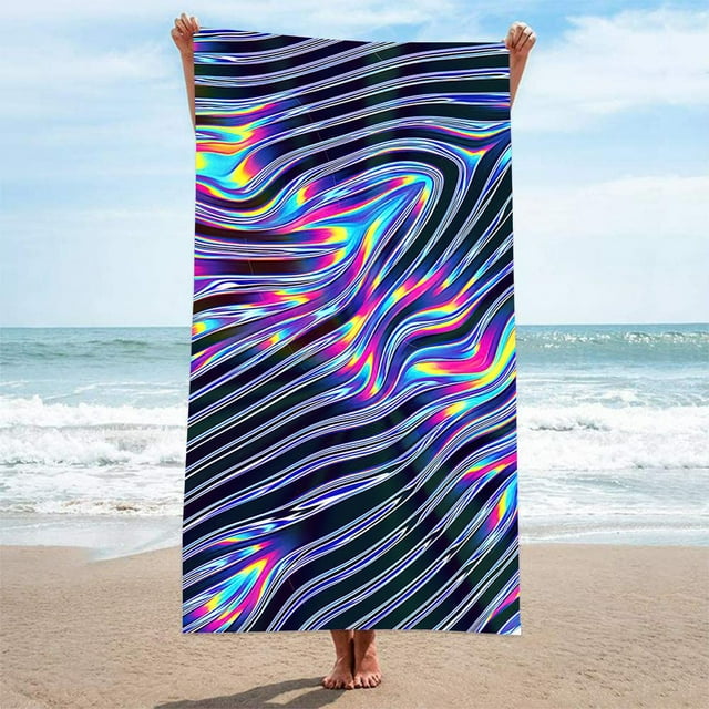 TIMIFIS Lightweight Thin Beach Towels Oversized Large Microfiber Sand Free Towels for Adult Quickly Dry Travel Camping Beach Accessories Vacation Essential