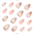 thumbnail image 3 of HLONK 24Pcs Gel Press on Nails  Gel French Long Fake Nails  Press on Tips With Glue  Rhinstone with Butterfly  NO.13, 3 of 6