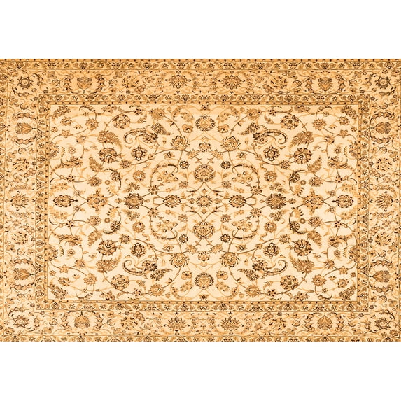 Ahgly Company Indoor Rectangle Persian Orange Traditional Area Rugs, 5' x 7'