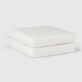 thumbnail image 3 of WestinTrends Solace Outdoor Patio Furniture Seat Chair Square Cushions Without Welt, Set of 2, 20" x 19", White, 3 of 4