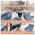 thumbnail image 2 of Lazy Chair with Ottoman, Folding Lounge Reclining Sofa Chair with Armrest Modern Comfy Lounge Chair with Side Pocket Leisure Chair for Bedroom, Living Room, Office, and Balcony, Gr, 2 of 7