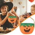 thumbnail image 2 of Halloween Decorations, Halloween Candy Bags Non-woven Barrels Trick-or-Treating Bags Without Giving Sugar Handbags for Kids Party Supplies, cloth, as show, 2 of 6