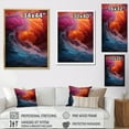 thumbnail image 4 of Designart "Coral Surge Vivid Wonder" Coastal Floater Framed Wall Art Living Room, 4 of 5