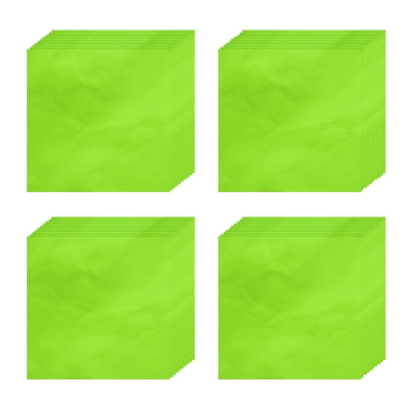 100pcs Foil Candy Wrappers, 8 x 8 Inch Chocolate Bar Wrappers, Aluminum Foil Paper (Green, Glossy Finish)