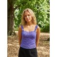 thumbnail image 3 of LMLYSoH Women's Summer Slim Fit Cami Tops Sleeveless Open Back Low Cut Lace Floral Tanks, 3 of 8