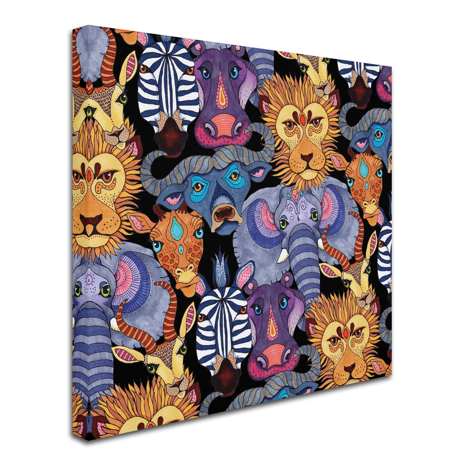 Trademark Fine Art 'Jungle Safari 21 Color' Canvas Art by Hello Angel