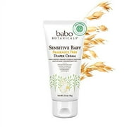 Babo Botanicals Sensitive Baby Fragrance-Free Diaper Cream - with Non-Nano Zinc Oxide, Organic Calendula, Shea & Cocoa Butter - EWG Verified - 3 oz
