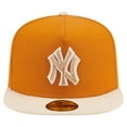 thumbnail image 2 of Men's New Era Orange/Light Beige New York Yankees Two-Tone Color Pack A-Frame 59FIFTY Fitted Hat, 2 of 5