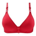thumbnail image 2 of Aayomet Soutiens-Gorge Push-Up pour Femmes Rassemblement des Seins Modèles Automne et Hiver Sans Anneau en Acier pour Fermer les Seins Fins (Rouge, 36), 2 of 3