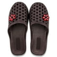 thumbnail image 2 of LAVRA Women's Slip on Mule Jelly Brown Slide Sandals with Flower Decal 10, 2 of 4