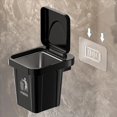 thumbnail image 3 of 3X Cenicero de Acero Inoxidable para Colgar en la Pared con Tapa, Forma de Cubo de Basura, para Baño, Sala de Estar, A Prueba de Cenizas, Sin Perforaciones, para Baño A, 3 of 5