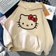 thumbnail image 1 of Sudadera estética para mujer 2024, ropa grunge Y2k, sudadera clásica japonesa de dibujos animados con capucha de Hello Kitty, tops retro de otoño e invierno, 1 of 1