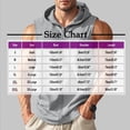 thumbnail image 3 of ZCFZJW Men's Workout Hooded Tank Tops Lightweight Full Zip Up Sleeveless Gym Shirts Muscle Cut Off T Shirt Bodybuilding Hoodies Black XXXL, 3 of 8