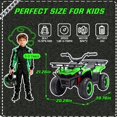 thumbnail image 7 of Conchico 24V Ride on ATV cars, 4 Wheeler Ride on Toys with Front and Rear Storage Racks, Electric Ride on Vehicles for Kids Aged 3-5, LED Lights, Power Display, Crash Bars, Bluetooth, MP3, Green, 7 of 7