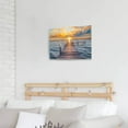 thumbnail image 5 of Coastal Wall Art Canvas Picture: Modern Beach Sunset Landscape Print Decor Horizontal Ocean Scene Sea Painting Seascape Seaside Seashore Artwork for Living Room Bedroom Home, 5 of 6